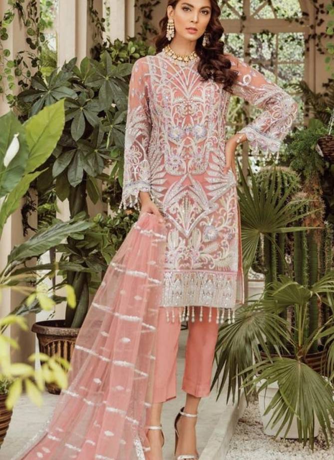 RAMSHA RAMSHA VOL-7 Fancy Festive Wear Heavy Butterfly Net With Embroidery work Pakistani Salwar Suits Collection